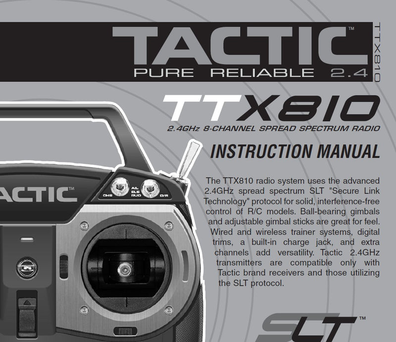 Tactic TTX810 8 Channel Radio Mode 2 with 825 Rx