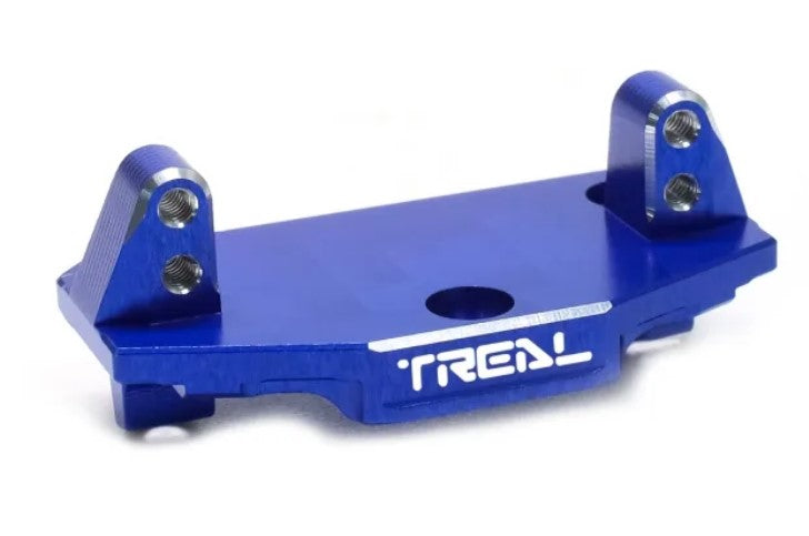 TREAL Aluminum 7075 Servo Mount Steering Servo Mounting Plate CNC machined upgrades for 1/18 Mini LMT Monster- Blue (Box43)