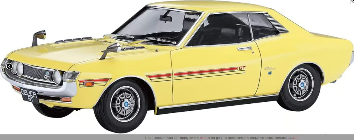 Hasegawa 1:24 Toyota Celica 1600GT With Steel Wheels Kit HA20649