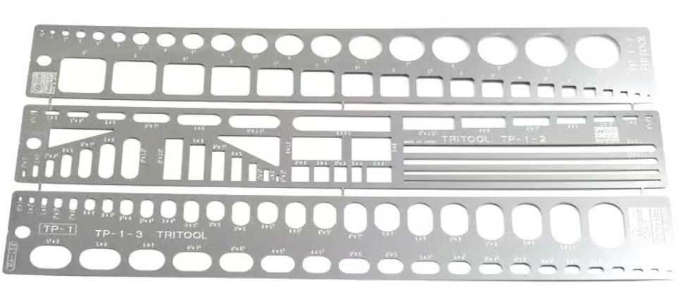 Hasegawa Trytool Template Set 1 - Straight Ruler HTP01