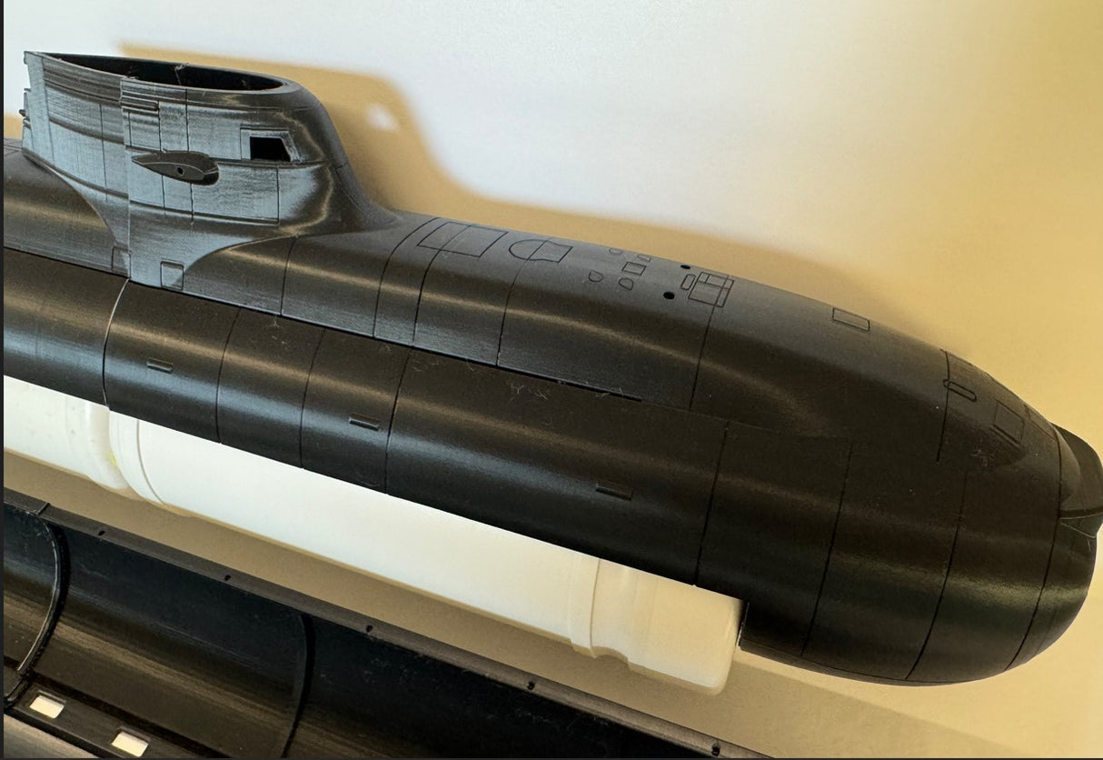 Scale 3D Printed 1/72 German HDW Class 212 Submarine - Sectional Model