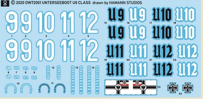 Das Werk 1/72 U-Boat SM U-9 - German WWI Petroleum-Electric U-Boat DW72001