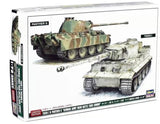 Hasegawa 1:72 Tiger I and Panther G German Army Main Battle Tank Combo Set Kit HA30067