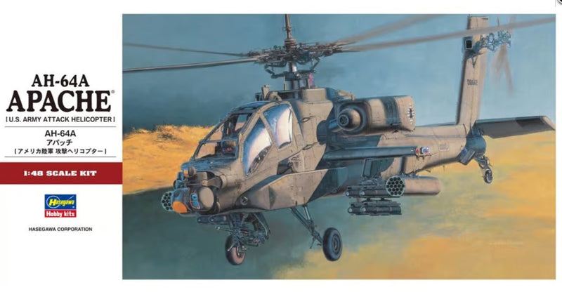 Hasegawa 1:48 Ah-64A Apache Kit HAPT24