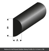 Raboesch Half Round Rubber Bump Profile 8 x 4.2mm x 2M RAB104-63