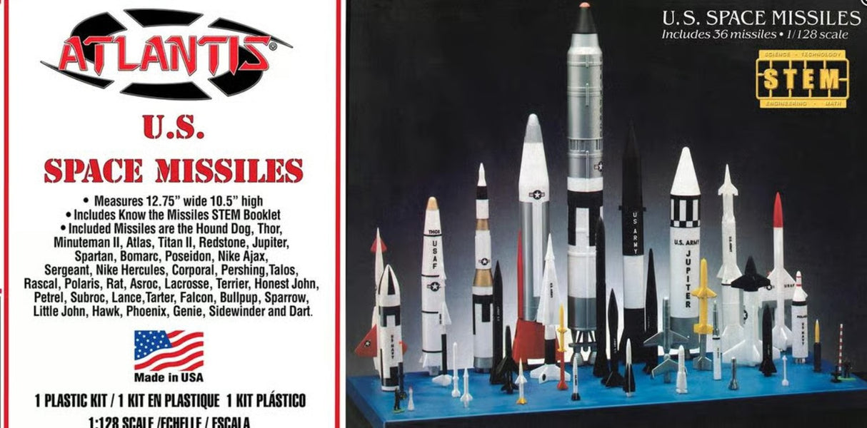 Atlantis 1:128 U.S. Space Missiles 36 Missile Kit HA20616