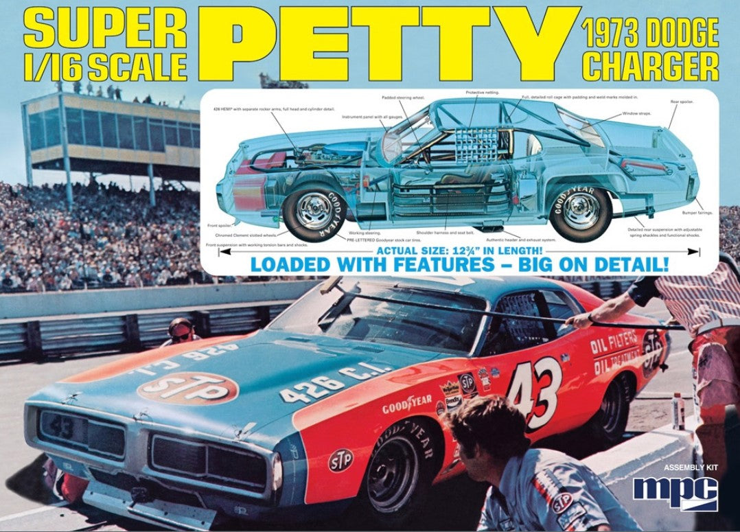 MPC 1:16 Petty 1973 Dodge Charger kit PKMPC938