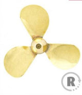 Raboesch 60mm M5 Threaded 3 Blade Brass A-Type Propeller - Right