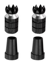 Aluminium Gimbal Stick Ends Pair - Black (Box 6)