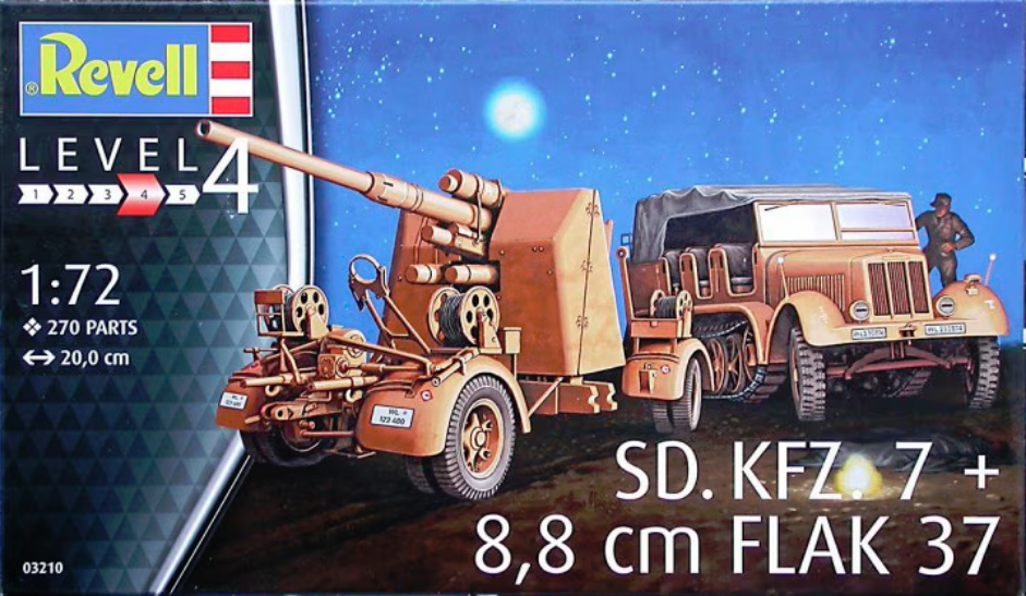 Revell 03210 1/72 Sd.Kfz.7 + 8.8 cm Flak 37