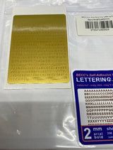 BECC 2mm Arial Gold Vinyl Lettering Pack