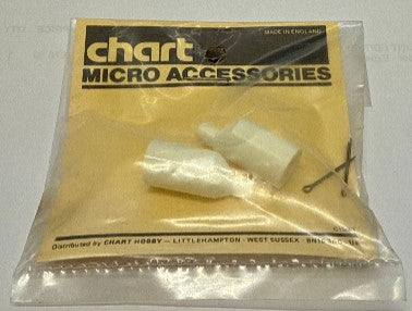 Micro Mold Push Rod Ends 1/4 inch - Pair DN47
