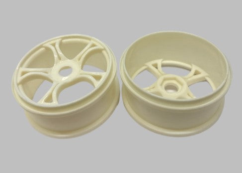 1/8th Buggy Wheels 5 Spoke White (BOX 106)