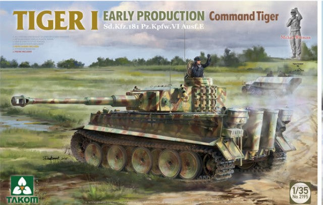 Takom 1/35 Tiger I (Early Command Tiger) Sd.Kfz.267/268 Kit 2195