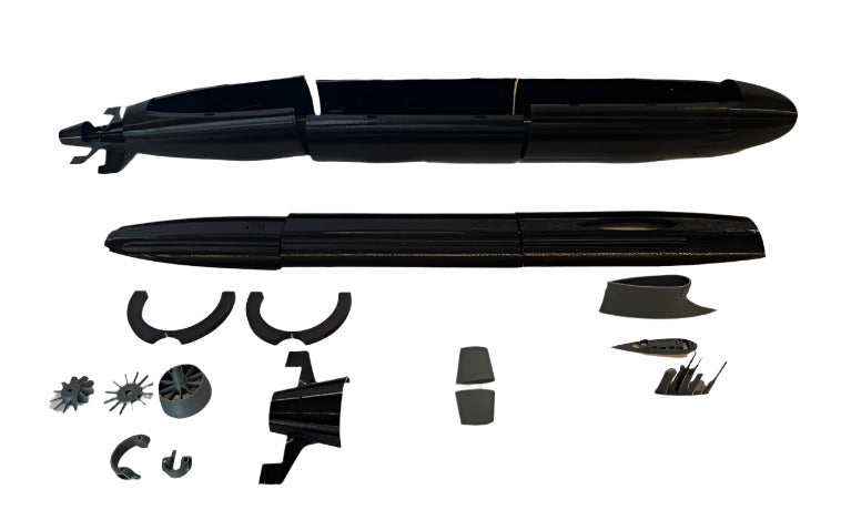 Scale 1:125 3D Printed in Petg with resin parts US Navy Seawolf Class Submarine - Sectional Mode