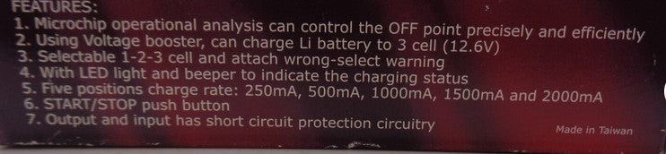 JP 1-3 Cell Lipo Charger 12c Charger - Second Hand