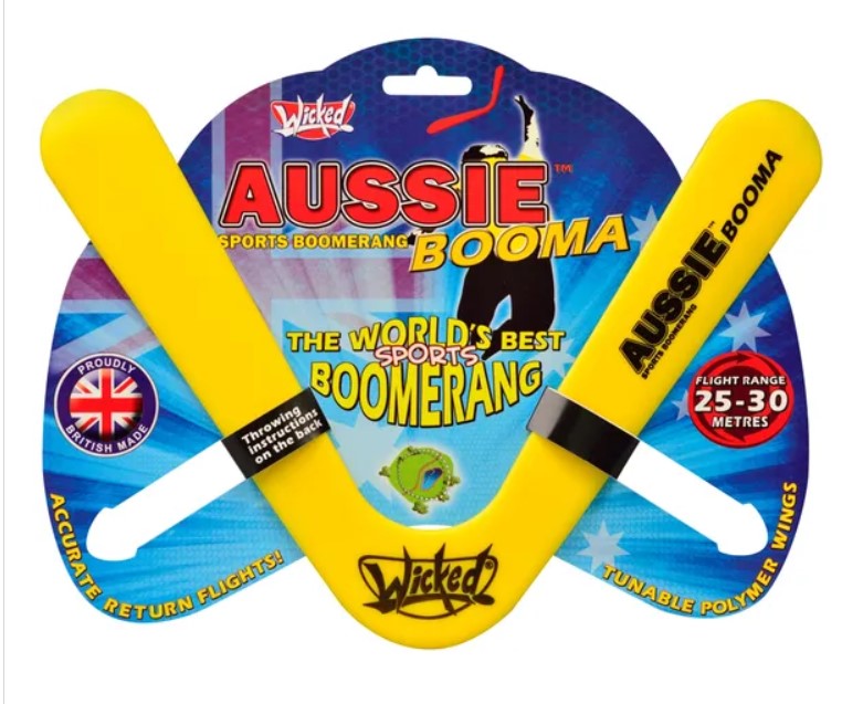 Wicked Aussie Booma | Classic Australian Style Boomerang  - Yellow