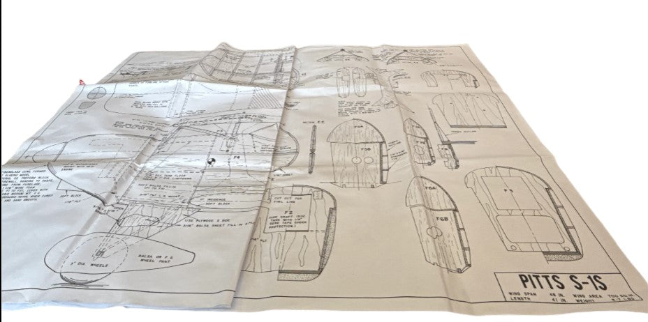 Pitts special S-1S 48inch Balsa Plan Pack with Laser Cut Parts
