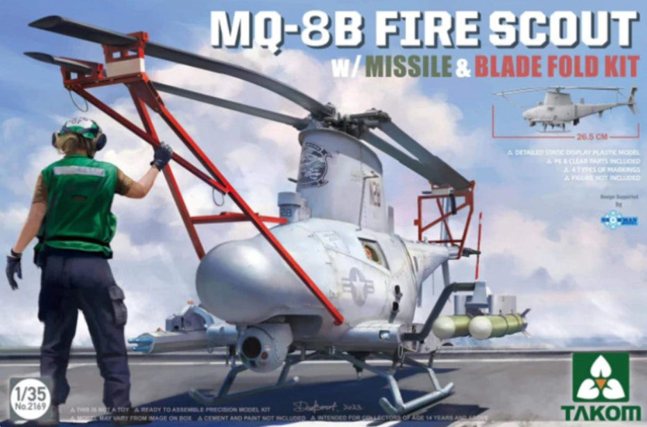 Takom 1/35 MQ-8B Fire Scout with Missle & Blade Fold Kit 2169