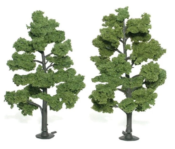Woodland Scenics 6 inch - 7 inch Ready Made Light Green Trees - Pack of 2 TR1515