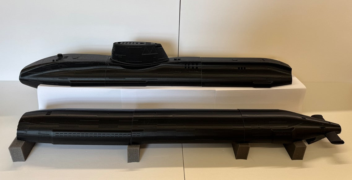 3D Printed British Astute Class Submarine in 1:96 scale