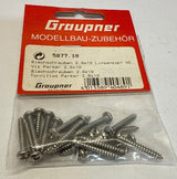 Graupner Parker Self Tapping screws 2.9x19 head P20 Phillips - Pack of 20