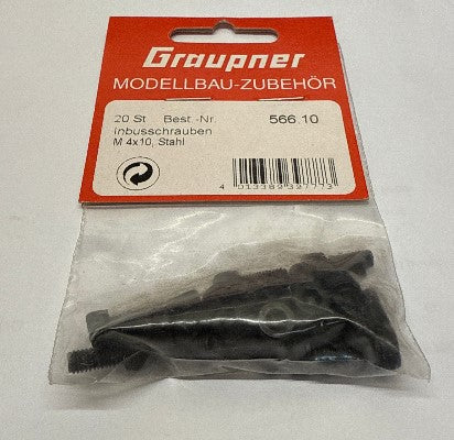 Graupner M4 x 10m Hex Head Bolts - Pack of 20 566.10