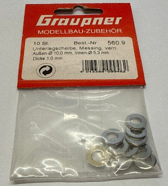 Graupner 10mm Dia. x 5.3mm Internal Washers - Pack of 10 560.9