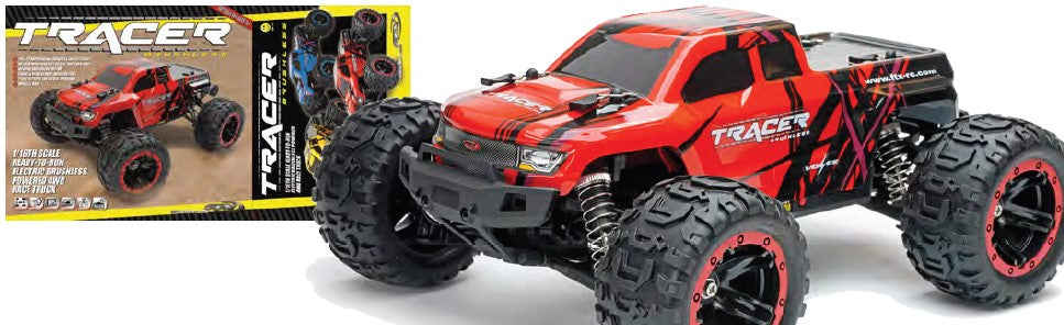 FTX TRACER 1/16 4WD BRUSHLESS MONSTER TRUCK RTR -  RED - PRE ORDER - DUE LATE SEPTEMBER (Copy)