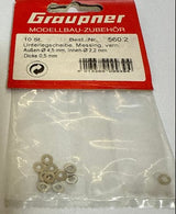 Graupner 4.5mm Dia. x 2.2mm Internal Washers - Pack of 10 - 560.2