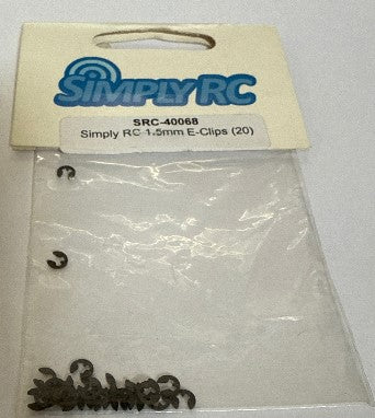 Simply RC 1.5mm E-Clip (Pack of 20 E-Clips)