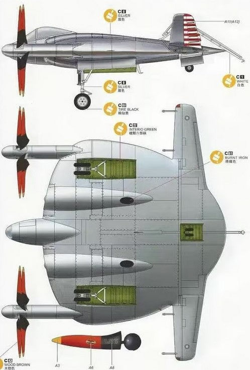 Kitty Hawk 1/48 XF5U-1 Flying Pancake Model Kit KH80135