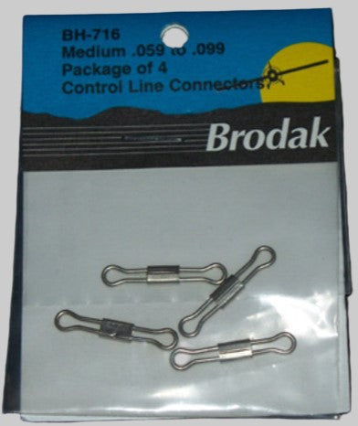 Brodak Control Line Connectors BH-176 - Pack of 4