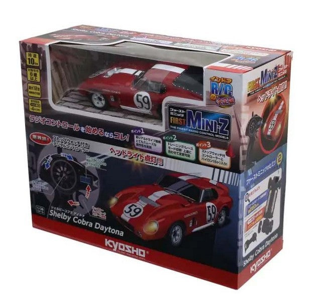 Kyosho First Mini-Z 1:28 Shelby Cobra Daytona No.59 Red - Ready to Go