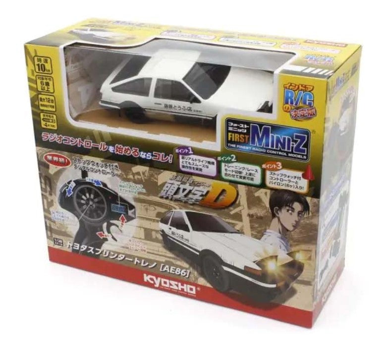 Kyosho First Mini-Z 1:28 Initial-D Toyota Sprinter Trueno AE86 WH/BK - Ready to Go