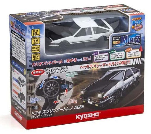 Kyosho First Mini-Z 1:28 Toyota Sprinter Trueno AE86 WH/BK - Ready to Go