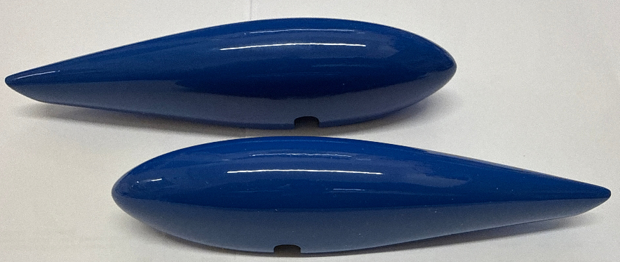 Glassfibre Blue Wheel Spats - Pair
