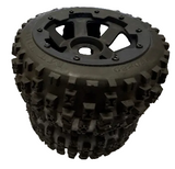 MOUNTED WHEEL/TYRE COMPLETE PAIR for Baja 5B - BLACK 70x80 - SECOND HAND