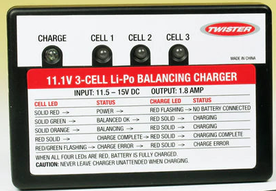Twister 3D Storm/3DX Lipo Balancing Charger with Mains Adapter - SECOND HAND (Box 95)