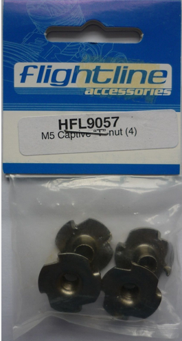 Flightline Captive T Nuts - pack of 4 - M5