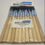 Bucks-Composite  Wooden Brush 5/8inch - Pack of 12