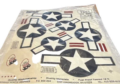Major Decals 1/12 USAF Decal sheet 7001