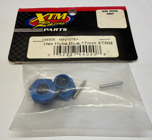 XTM Racing HEX HUBS - BLUE -17MM (Box 7)