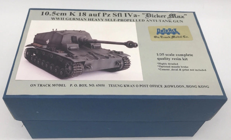 On Track Model 10.5cm K18auf Pz Sfl IVa Dicker Max WWII German Heavey Self Propelled Anti Tank Gun Resin Kit  35001