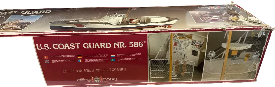 Billing Boats 1:20 U.S. Coast Guards - Plastic hull BB586 - SECOND HAND- PARTLY STARTED