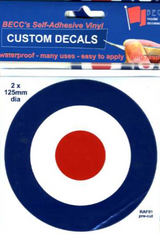 RAF01 - RAF Roundel Type D 1970 Onwards 125mm 2 pack