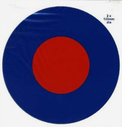 RAF04 - RAF Roundel Low Visibility 350mm - Pair
