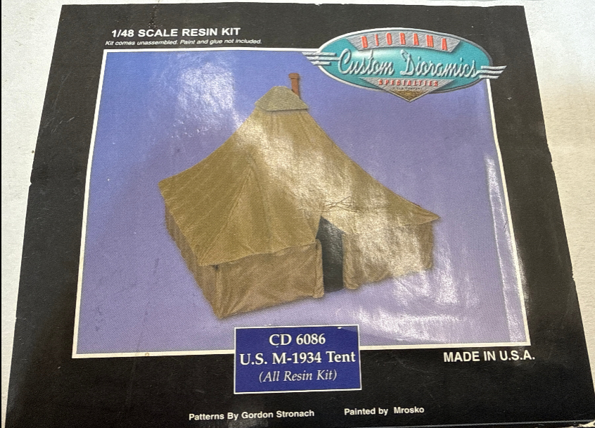 Custom Dioramics 1/35 US M-1934 Tent - Resin Kit CD6086