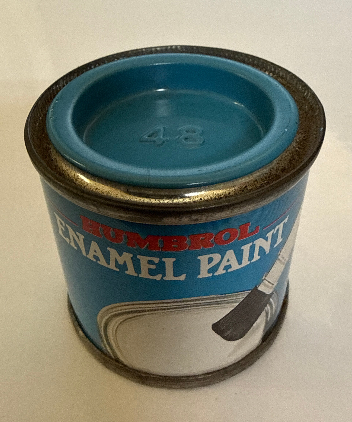 Humbrol Enamel Paints No. 48 Mediterranean Blue Gloss No.2 size