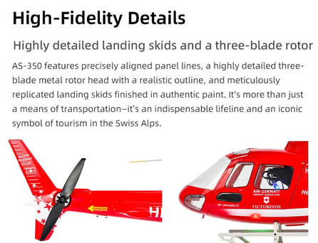 Flywing AS350  Squirrel 470L 4-Blade ACE GPS/ATT RC Scale Helicopter (RTF)